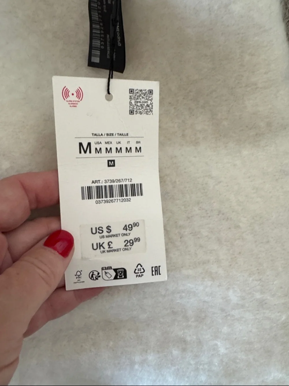 NWT Zara fringed oversized blanket scarf - Picture 3 of 5